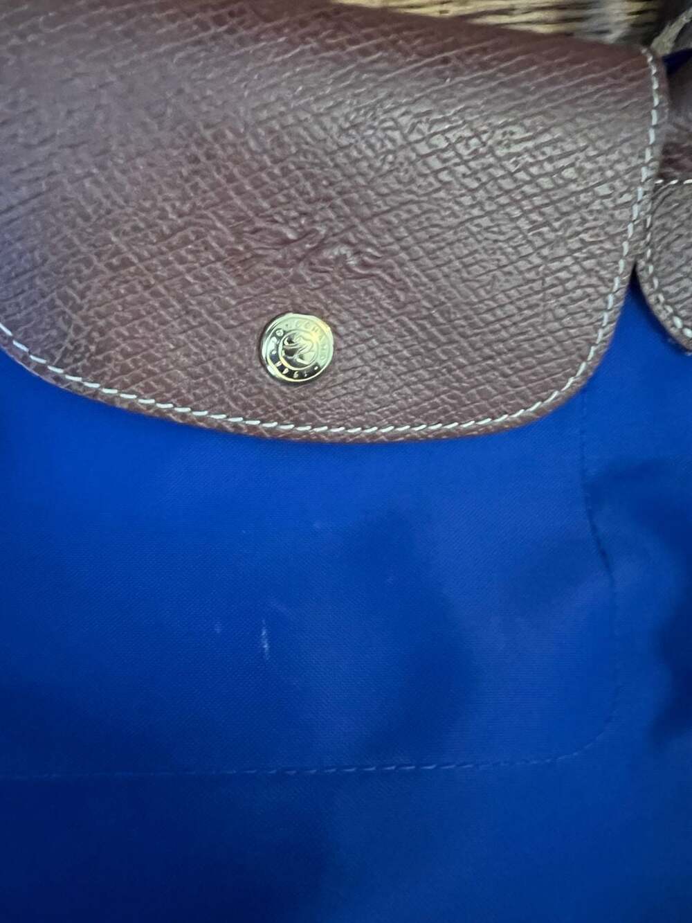 Longchamp Le Pliage Original Shoulder Tote Bag in Blue - Picture 3 of 11